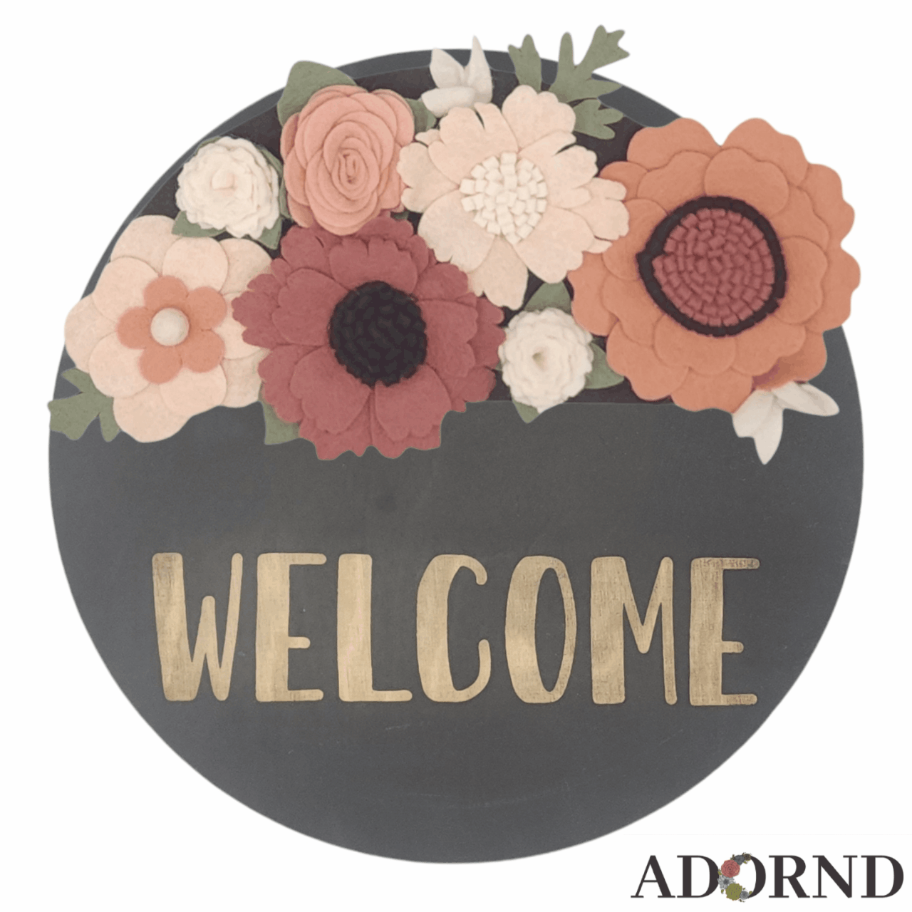 11" Mini Wreath Base | WELCOME | 2 Color Options