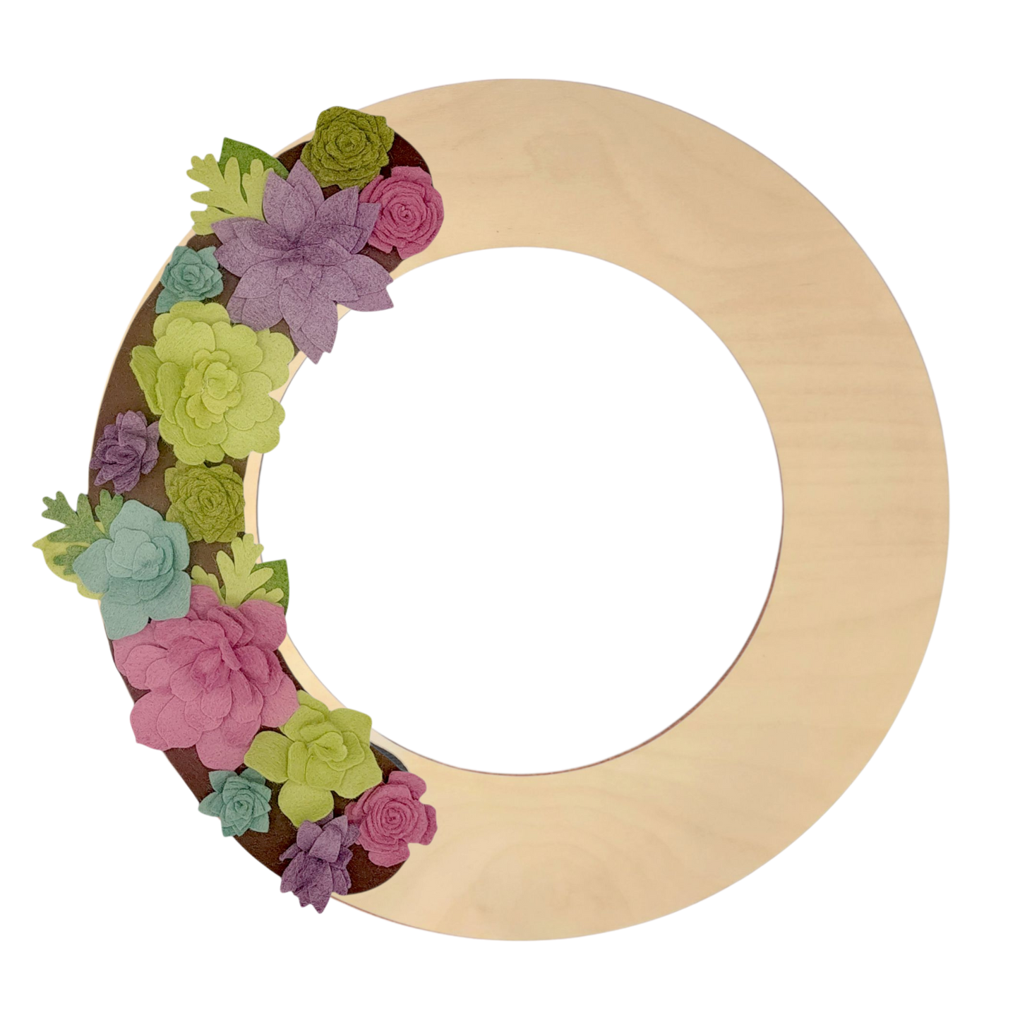 Custom, interchangeable, eco-friendly summer wreath attachment on a birch wreath base - ADORND Décor