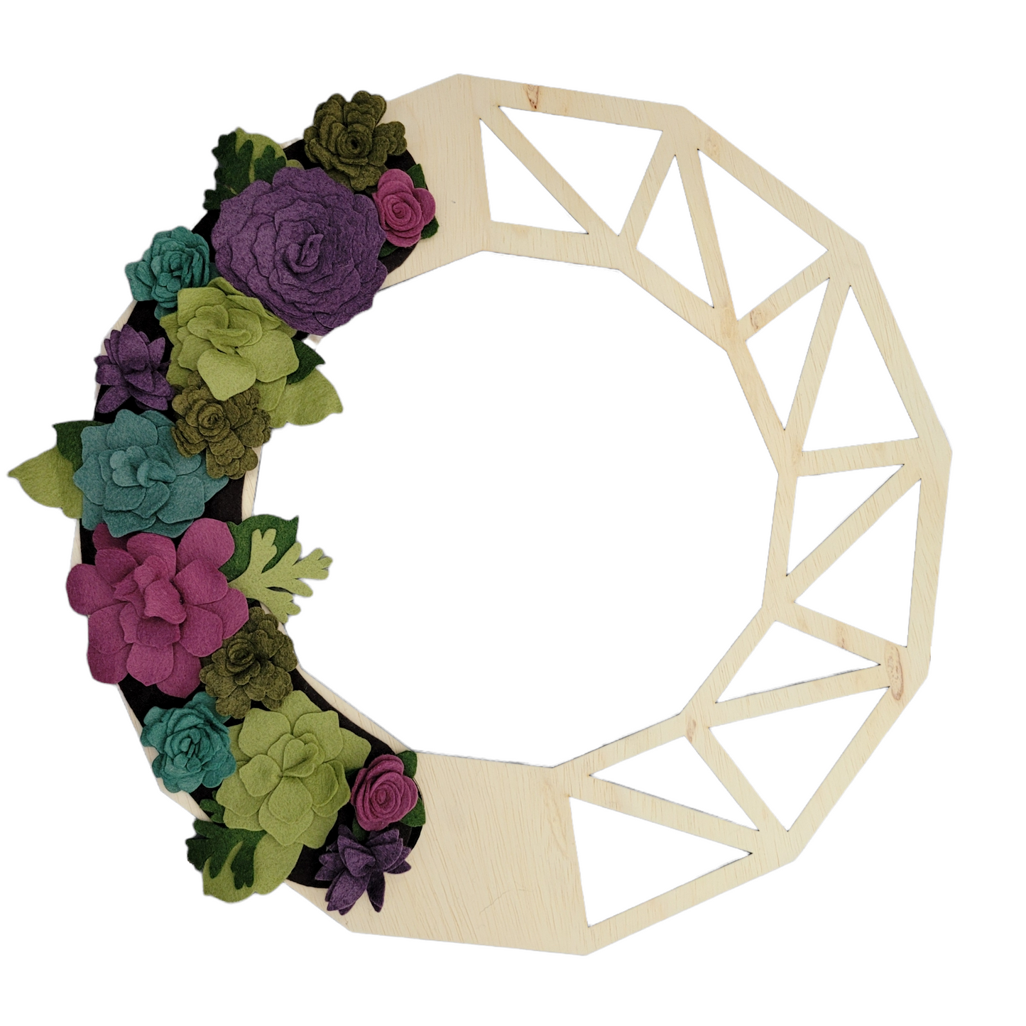 18" Geometric Wreath Base | Birch