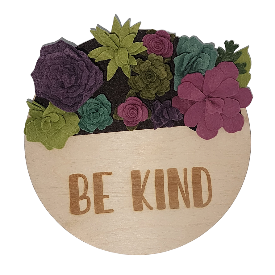 11" Mini Wreath Base | BE KIND | Birch