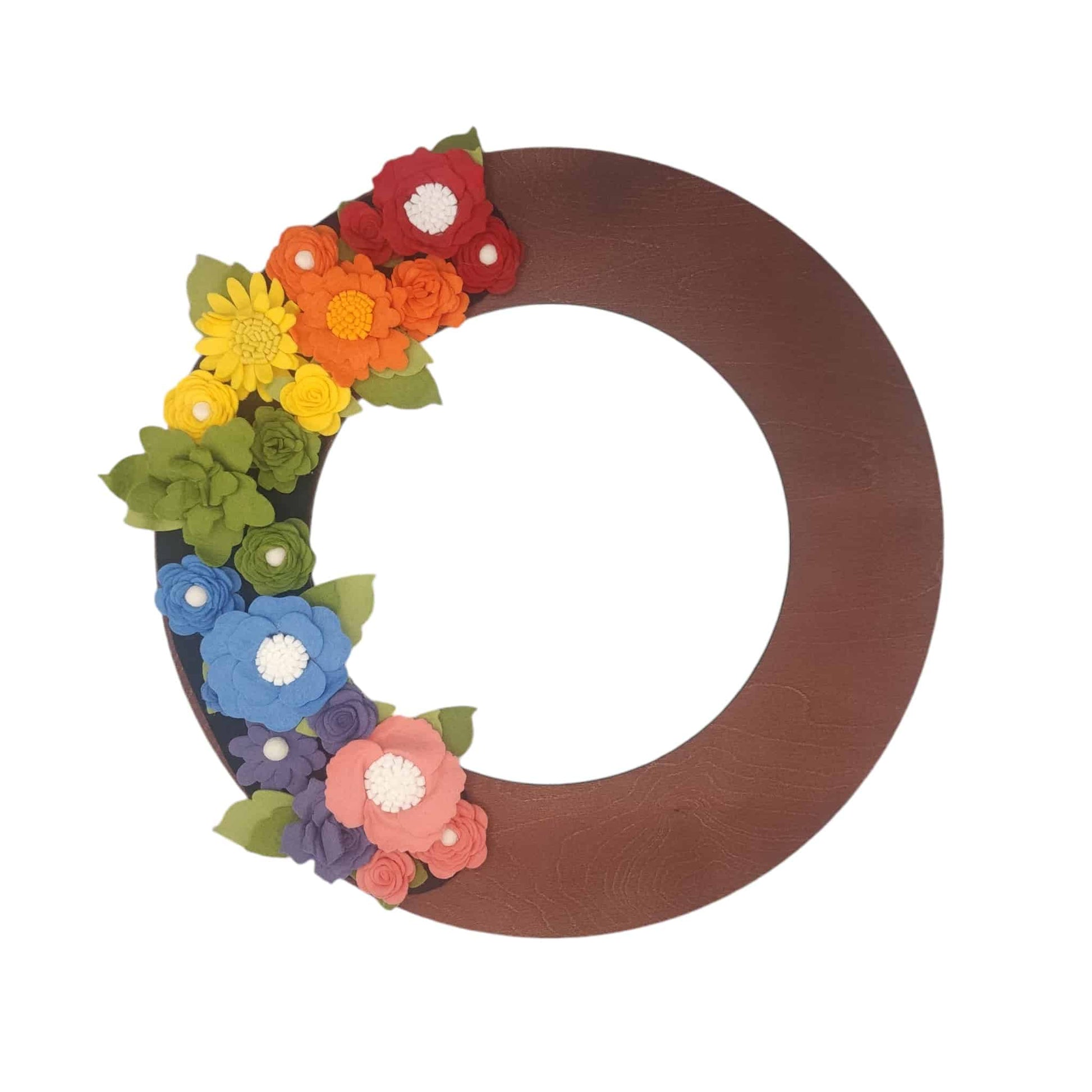 This joyful door wreath design is perfect for Pride events or any space that celebrates diversity and inclusivity.