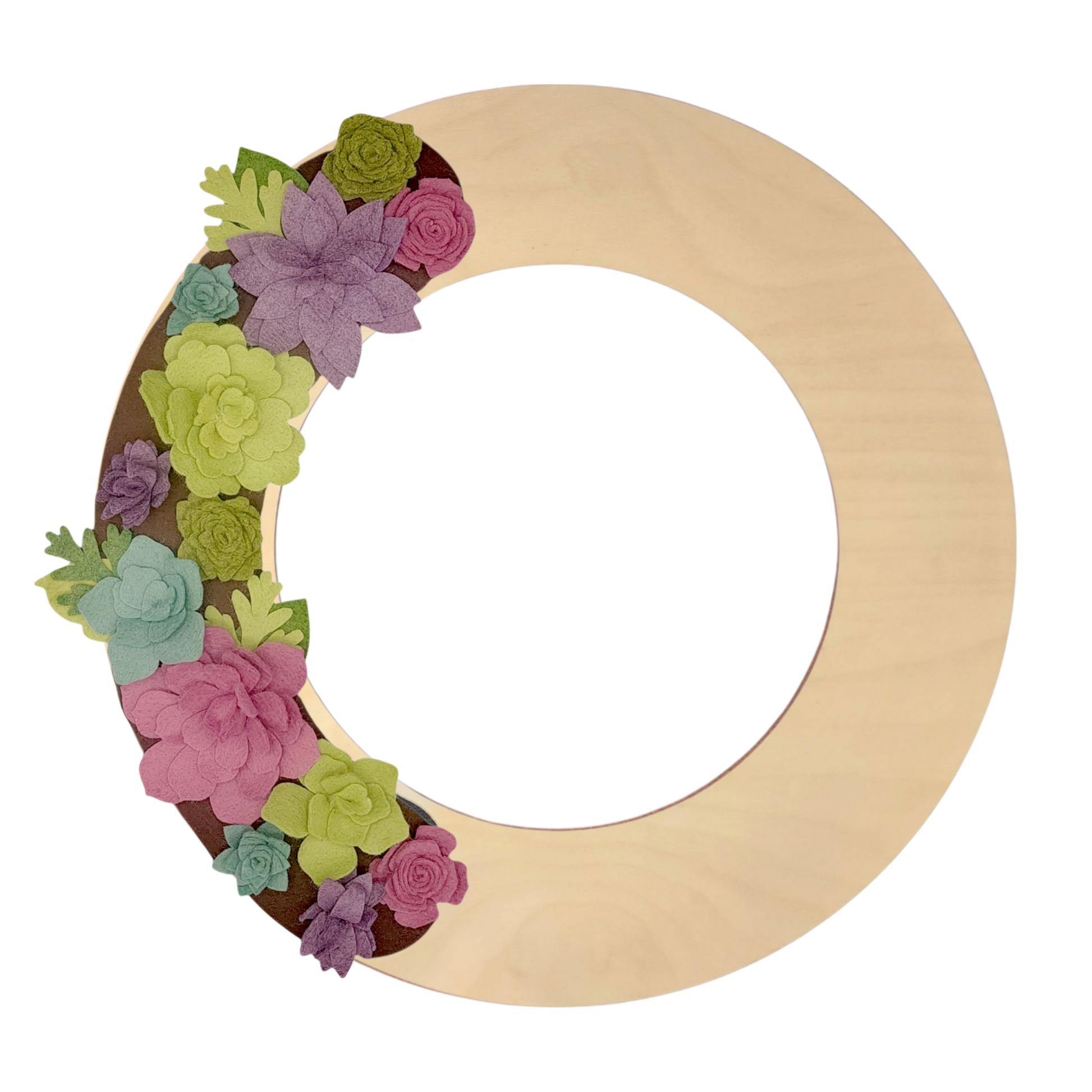 Custom, interchangeable, eco-friendly summer wreath attachment on a birch wreath base - ADORND Décor