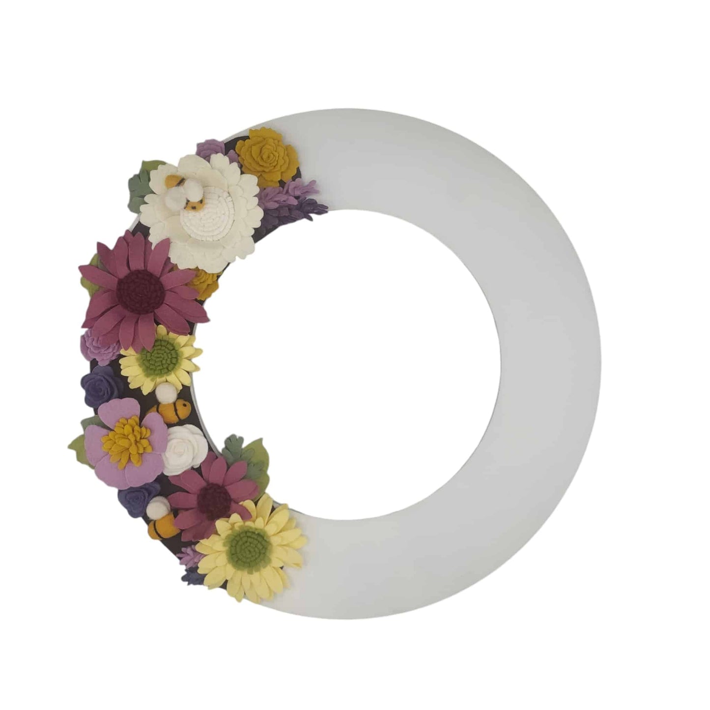 This eco-friendly wreath serves as a beautiful decoration and a meaningful reminder to protect essential bee populations.