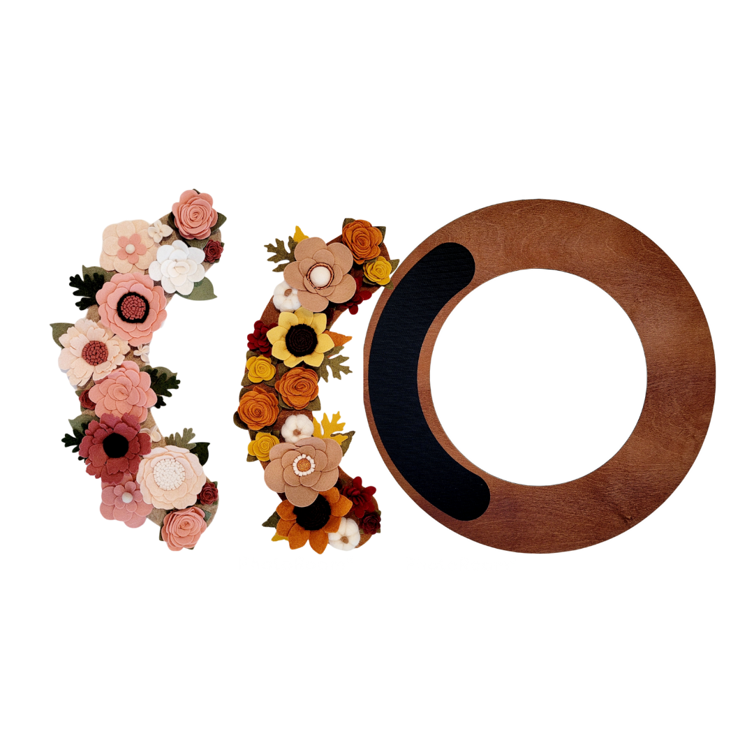 18" Wreath Base with Spring and Autumn Attachment
