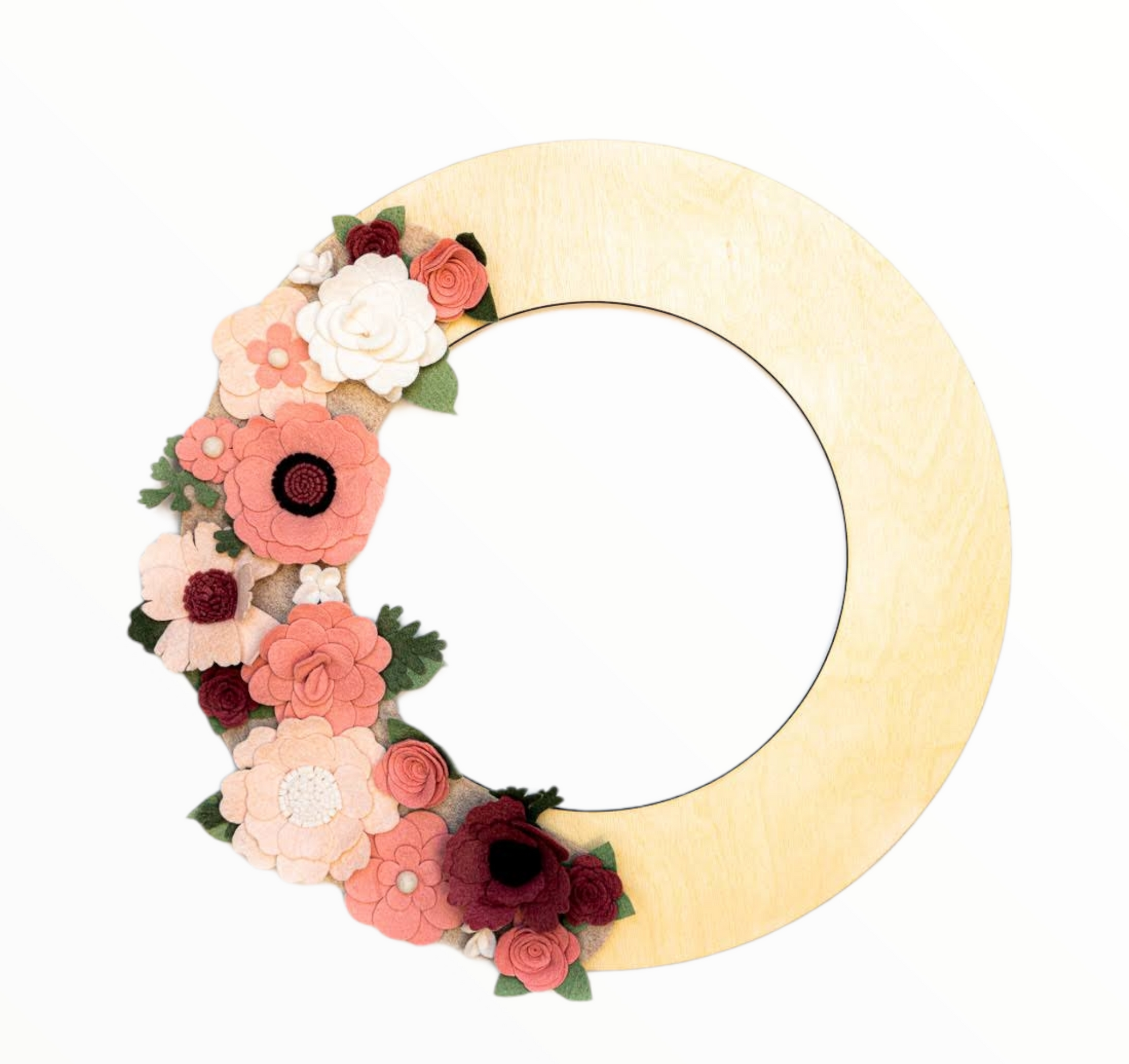 Custom, interchangeable, eco-friendly spring wreath attachment on a birch wreath base - ADORND Décor