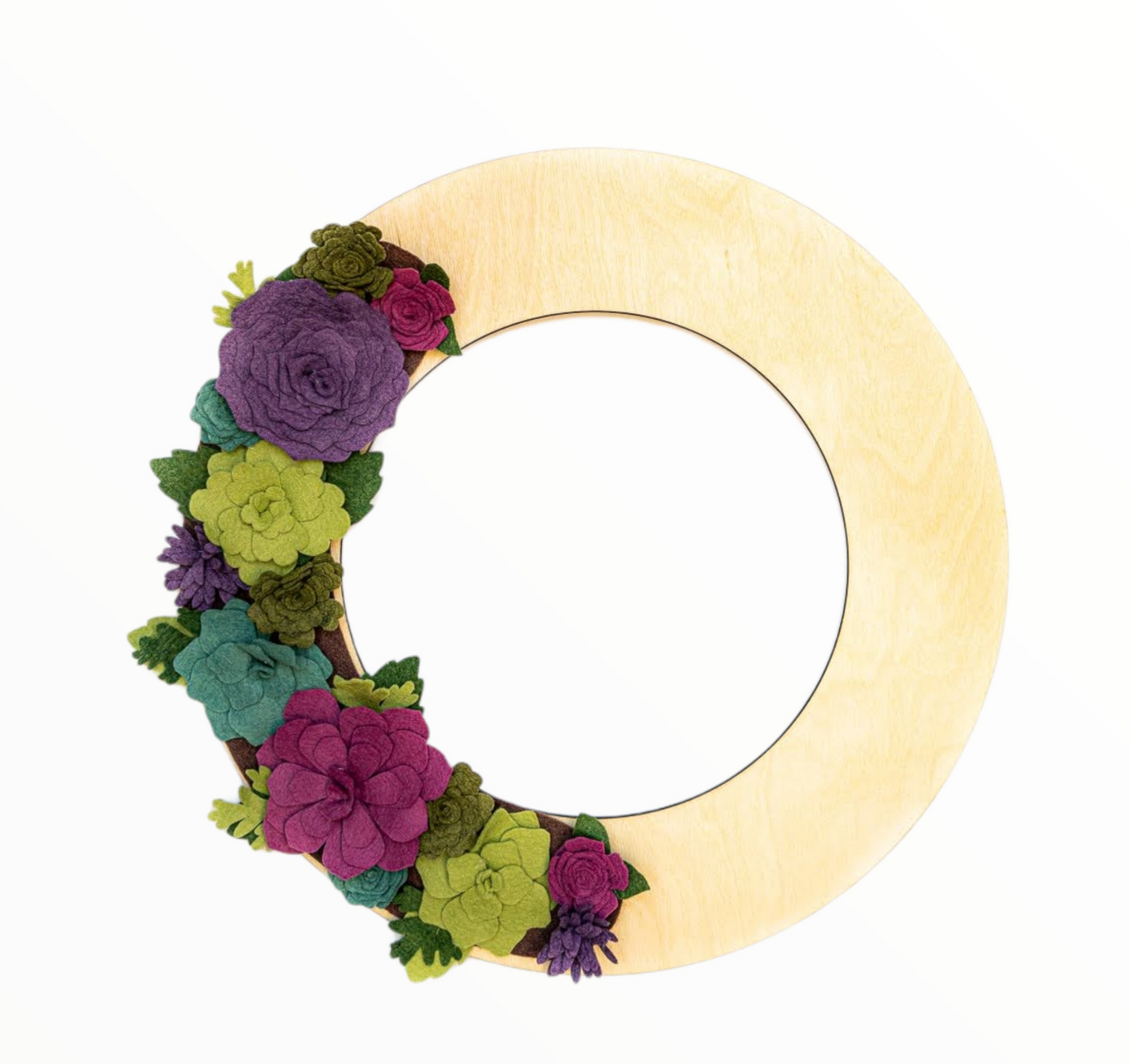 Custom, interchangeable, eco-friendly summer wreath attachment on a birch wreath base - ADORND Décor